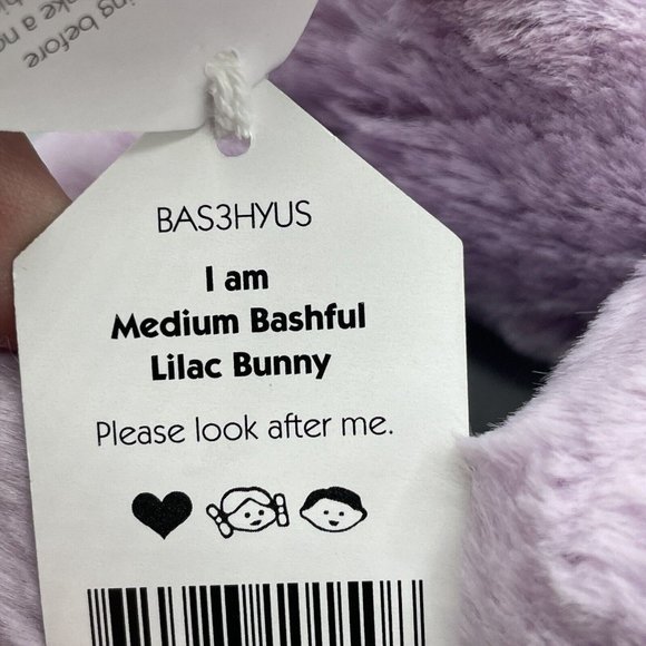 Jellycat Medium Bashful Lilac Purple Bunny 12" Inch NEW - Picture 6 of 7